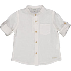 CAMICIA ALLA COREANA IN MISTO LINO