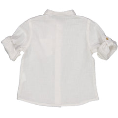 CAMICIA ALLA COREANA IN MISTO LINO