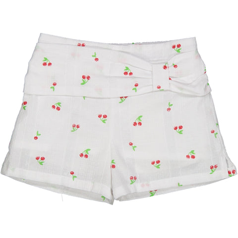 SHORT LAVORATO FANTASIA CILIEGIE
