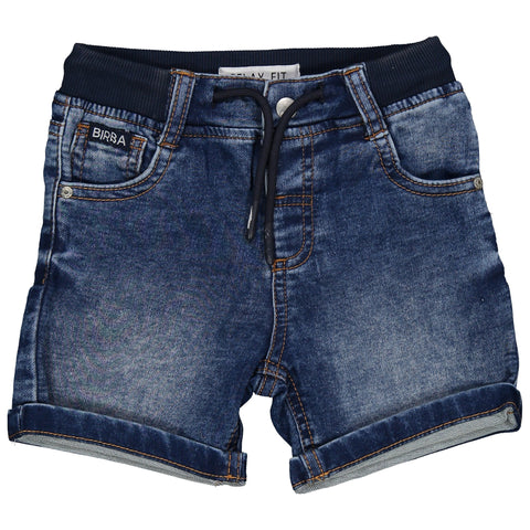 BERMUDA FELPA EFFETTO DENIM