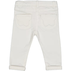 PANTALONE DRILL CON MEZZE PERLE