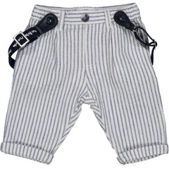 PANTALONE FANTASIA RIGATA CON BRETELLE