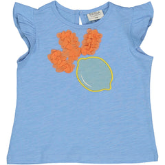 TSHIRT LIMONE IN TULLE CON VOILE 3D