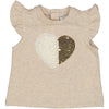 TSHIRT CUORE TULLE E PAILLETTES