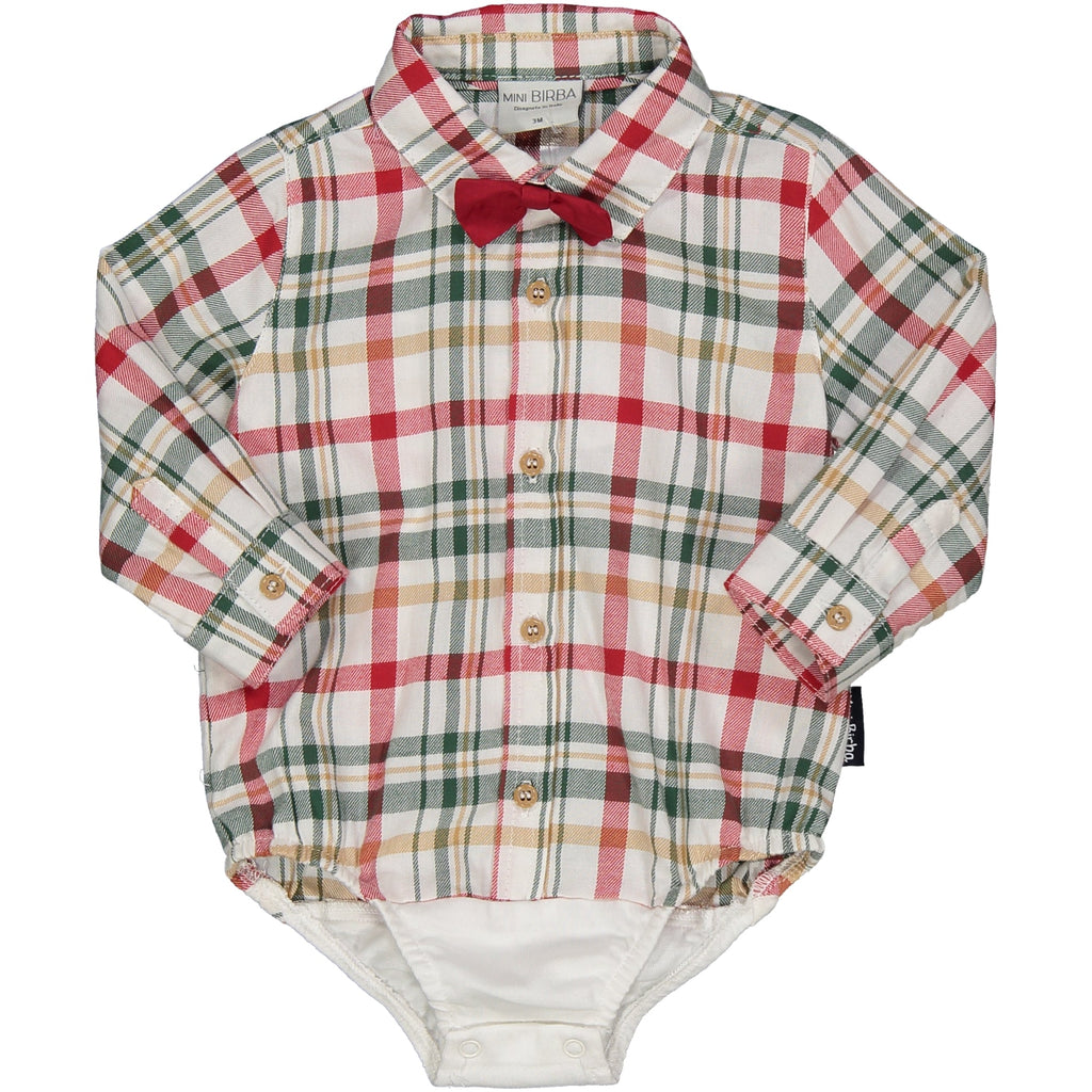 CAMICIA BODY FLANELLA SCOZZESE