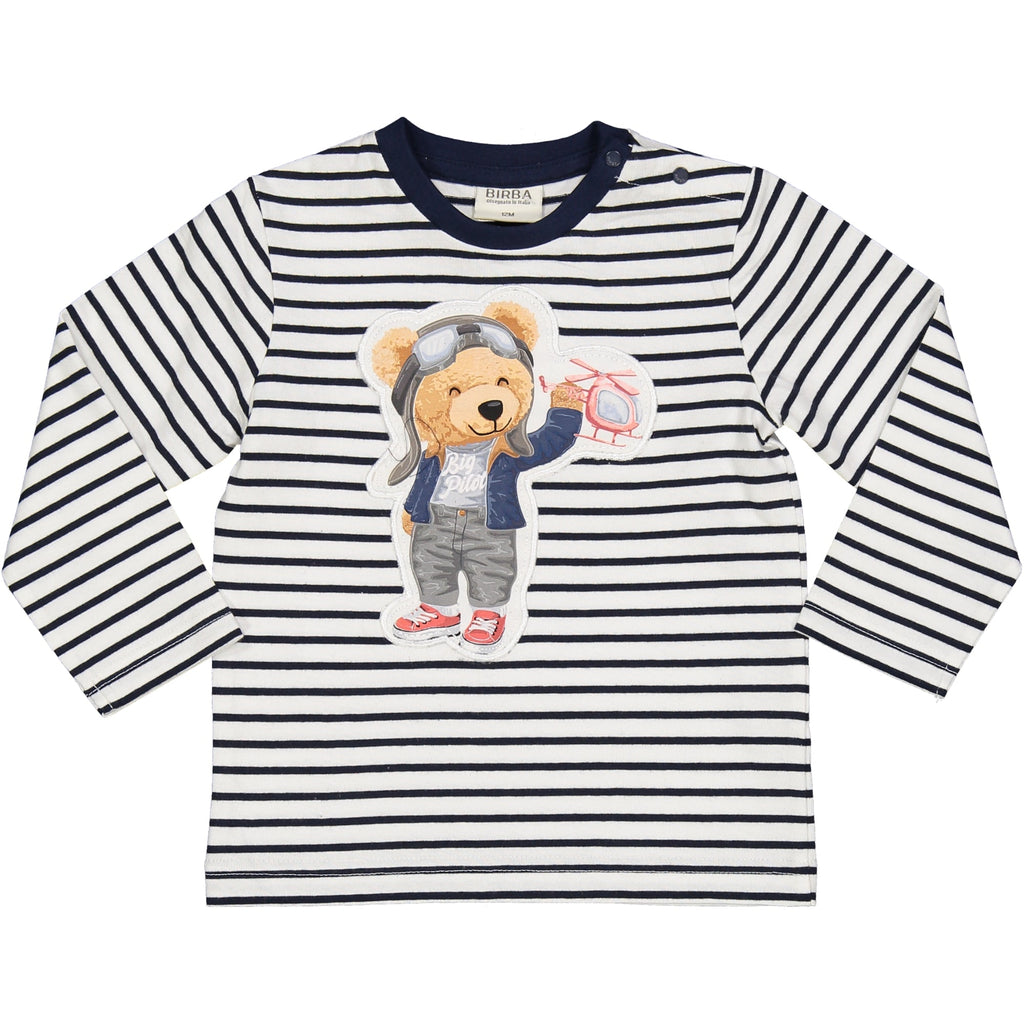 TSHIRT RIGATA CON ORSETTO