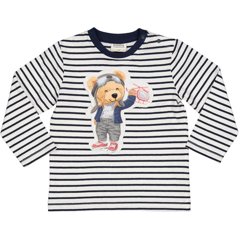 TSHIRT RIGATA CON ORSETTO