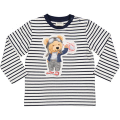 TSHIRT RIGATA CON ORSETTO