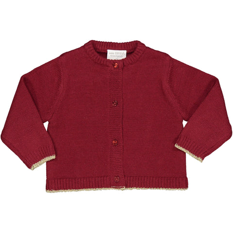 CARDIGAN TRICOT CON BORDI LUREX