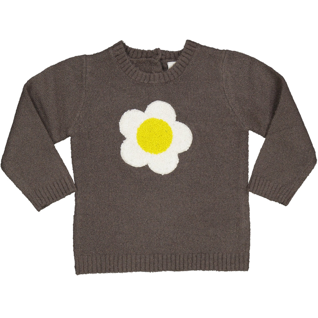 MAGLIONCINO TRICOT RICAMO FIORE