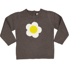 MAGLIONCINO TRICOT RICAMO FIORE