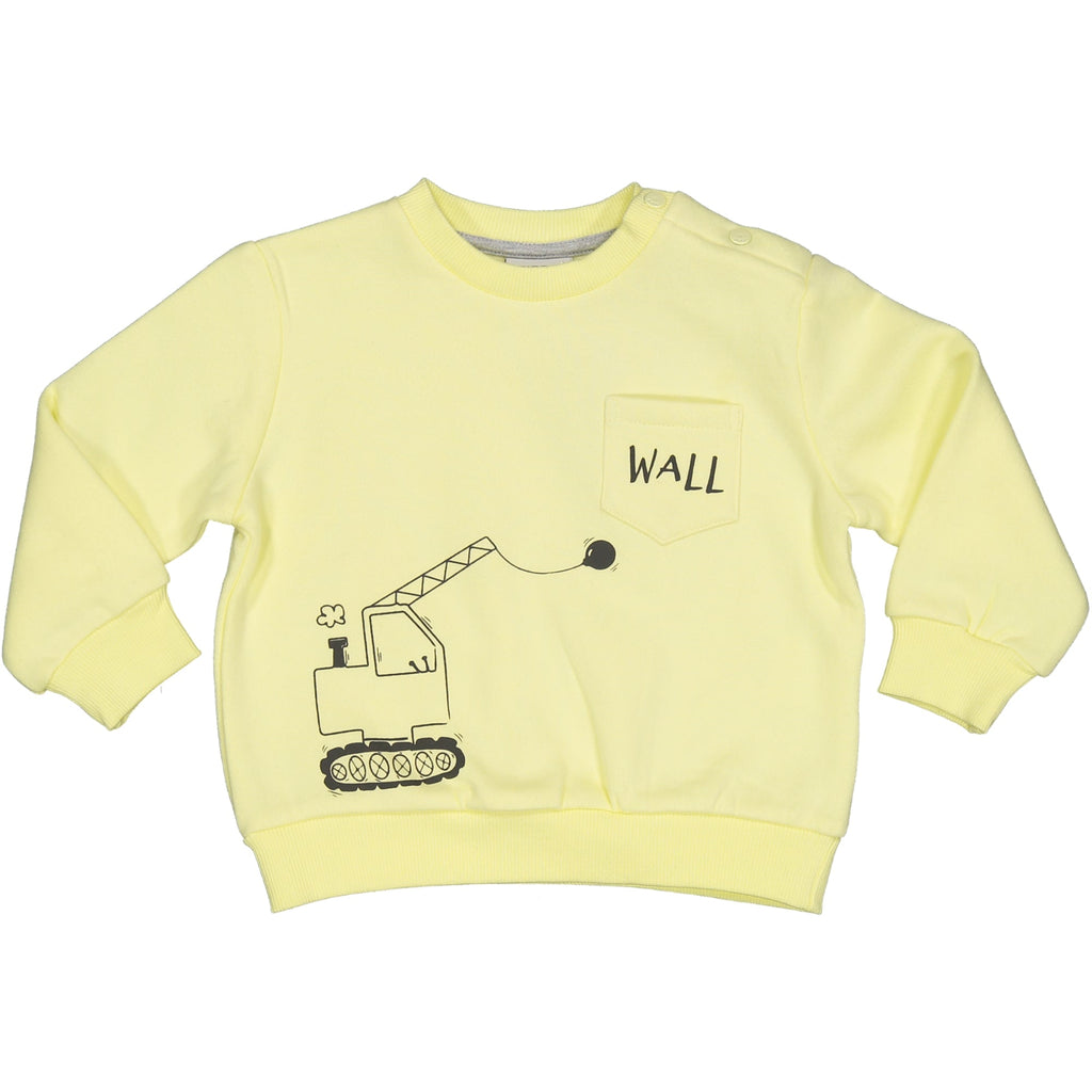 MAGLIA GIROCOLLO FELPA CON RUSPA