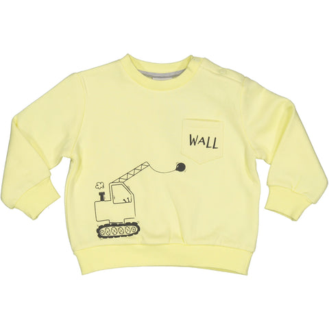 MAGLIA GIROCOLLO FELPA CON RUSPA