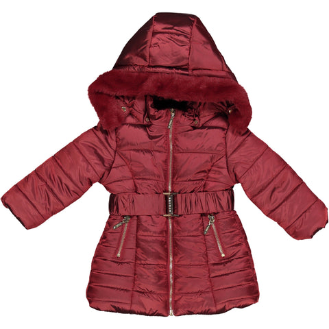 GIUBBOTTO LUNGO NYLON CANGIANTE CON PELLICCIA