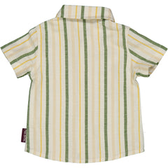 CAMICIA IN MISTO LINO RIGATA