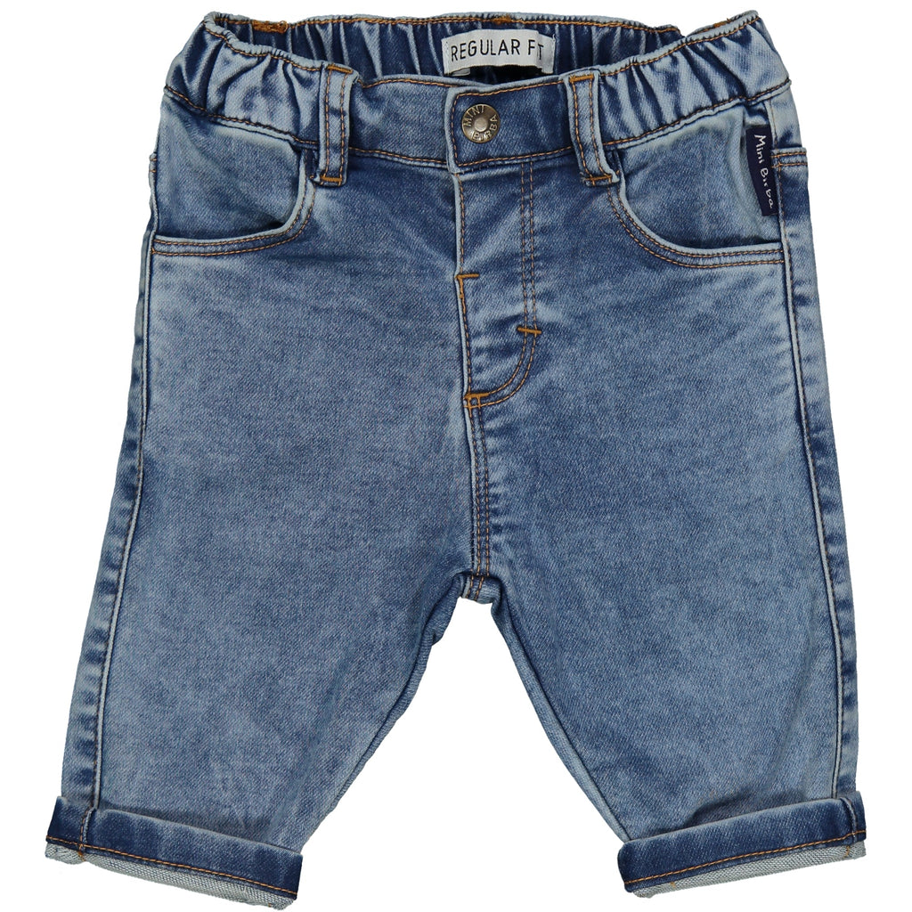 PANTALONE FELPA STRETCH EFFETTO DENIM