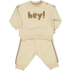 COMPLETO FELPA LAVORATA